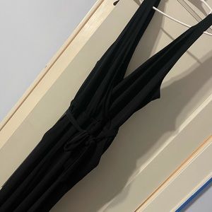 Black capri legged romper